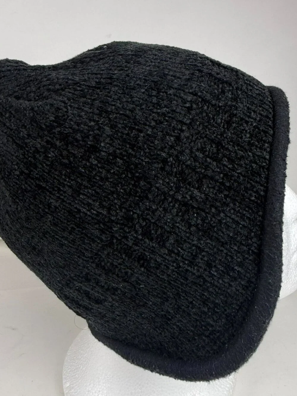 Hat Attack Black Fleece Winter Beanie Bucket Hat Ear Flap Cap Est. 1981